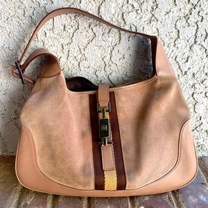 Gucci Jackie 1961 Suede and Leather Shoulder Bag